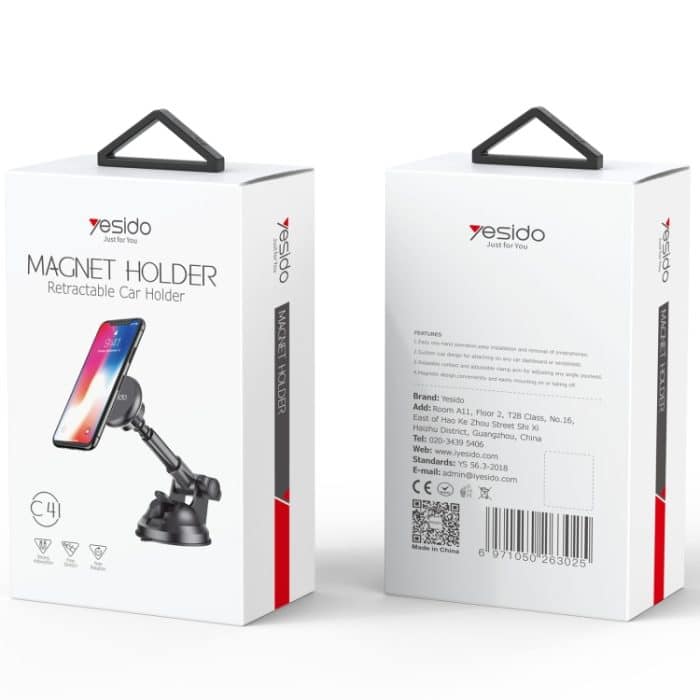 Yesido C41 Auto-Windschutzscheiben-Teleskop-Saugnapf-Magnet-Telefonhalter, C41 – Bild 3