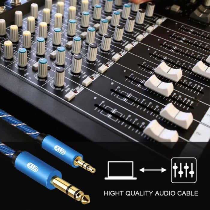 EMK 3,5-mm-Klinkenstecker auf 6,35-mm-Klinkenstecker, vergoldeter Stecker, Nylongeflecht, AUX-Kabel für Computer/X-BOX/PS3/CD/DVD, 1m, 1.5m, 2m, 3m, 5m – Bild 7