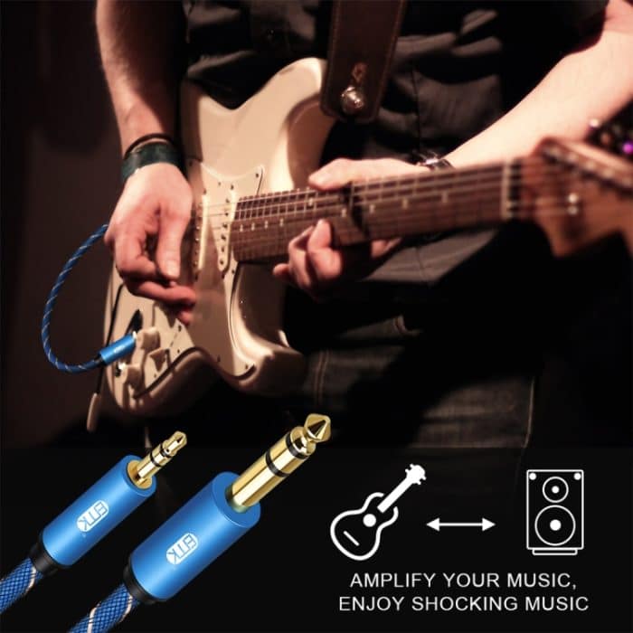 EMK 3,5-mm-Klinkenstecker auf 6,35-mm-Klinkenstecker, vergoldeter Stecker, Nylongeflecht, AUX-Kabel für Computer/X-BOX/PS3/CD/DVD, 1m, 1.5m, 2m, 3m, 5m – Bild 8