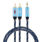 EMK 3,5-mm-Klinkenstecker auf 2 x Cinch-Stecker, vergoldeter Stecker, Lautsprecher-Audiokabel, 1m, 1.5m, 2m, 3m, 5m