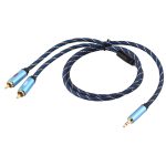 EMK 3,5-mm-Klinkenstecker auf 2 x Cinch-Stecker, vergoldeter Stecker, Lautsprecher-Audiokabel, 1m, 1.5m, 2m, 3m, 5m – Bild 4