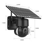 SHIWOJIA IP66 wasserdichte 4G 3MP Solar Dome IP-Kamera, Zwei-Wege-Audio & PIR-Bewegungserkennung & Nachtsicht, EU, AU – Bild 2