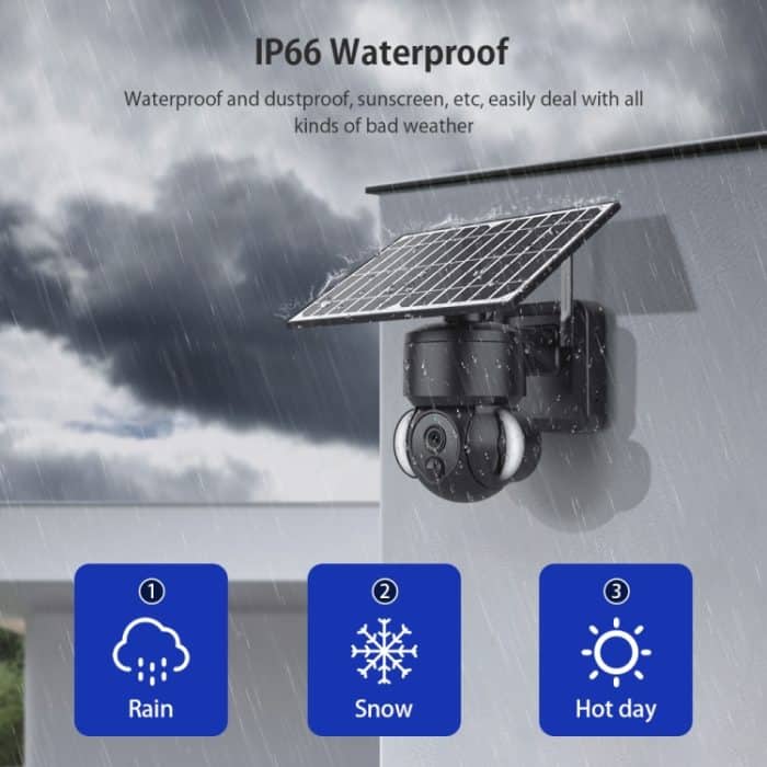 SHIWOJIA IP66 wasserdichte 4G 3MP Solar Dome IP-Kamera, Zwei-Wege-Audio & PIR-Bewegungserkennung & Nachtsicht, US – Bild 10