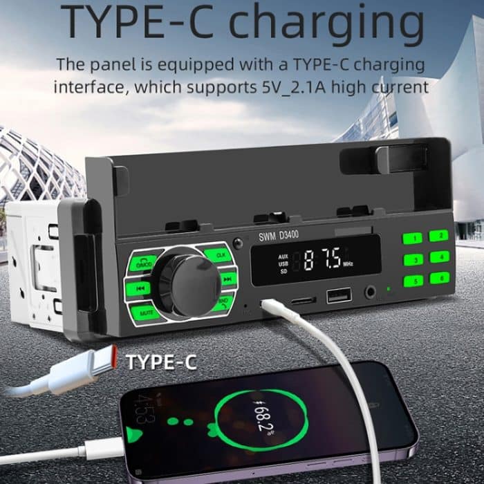 SWM D3400 Auto-Bluetooth-MP3-Player unterstützt Smart Voice Assistant / FM – Bild 12