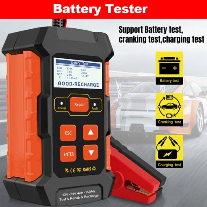KONNWEI KW520 12V / 24V 3-in-1-Autobatterietester mit Erkennungs-, Reparatur- und Ladefunktion, KW520 – Bild 4
