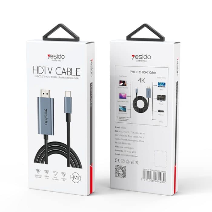 Yesido HM10 USB-C / Typ-C auf HDMI HD-Adapterkabel, HM10 – Bild 8