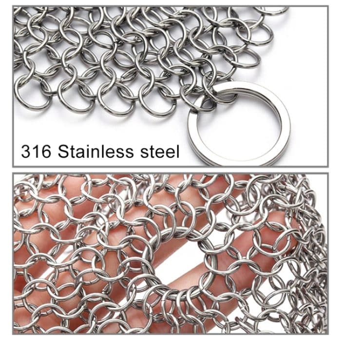 Edelstahl-Rundeisen-Reiniger, Topfbürste, Schrubber, Haushalts-Kochgeschirr, Küchen-Reinigungswerkzeug, 4 x 4 inch, 5 x 5 inch, 6 x 6 inch, 7 x 7 inch, 8 x 8 inch – Bild 3