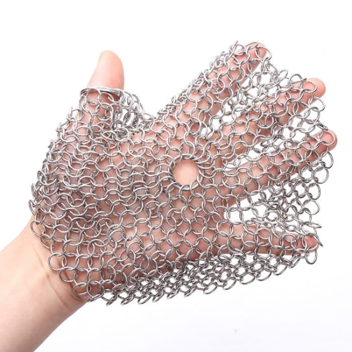 Edelstahl-Rundeisen-Reiniger, Topfbürste, Schrubber, Haushalts-Kochgeschirr, Küchen-Reinigungswerkzeug, 4 x 4 inch, 5 x 5 inch, 6 x 6 inch, 7 x 7 inch, 8 x 8 inch – Bild 5