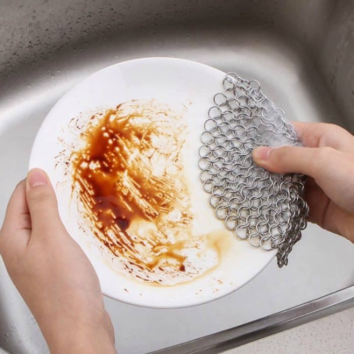 Edelstahl-Rundeisen-Reiniger, Topfbürste, Schrubber, Haushalts-Kochgeschirr, Küchen-Reinigungswerkzeug, 4 x 4 inch, 5 x 5 inch, 6 x 6 inch, 7 x 7 inch, 8 x 8 inch – Bild 10