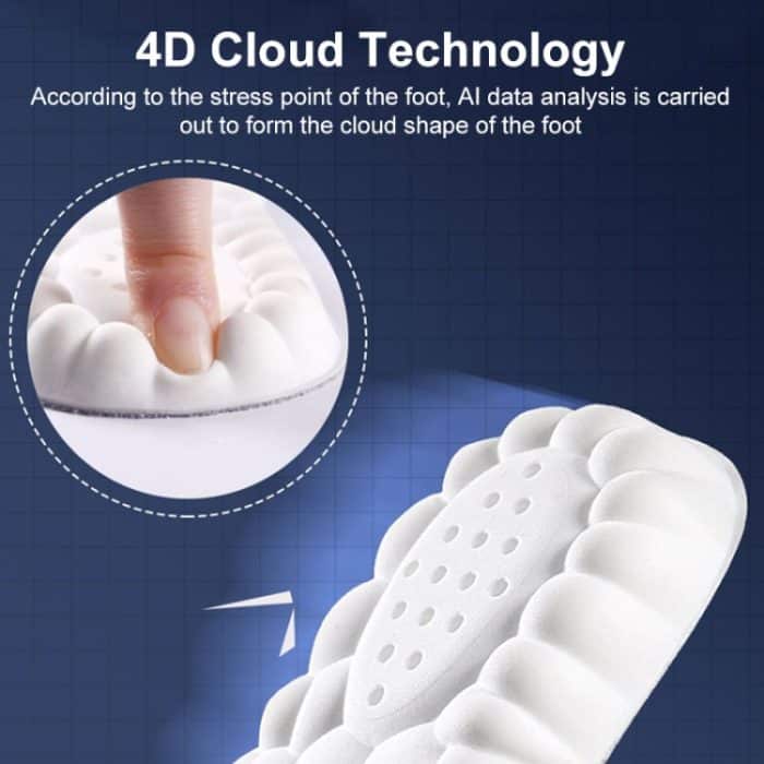 Hochelastische 4D-Latex-Einlegesohle, stoßdämpfend, antibakteriell und desodorierend, zufällige Farblieferung, 35-36, 37-38, 39-40, 41-42, 43-44, 45-46 – Bild 2