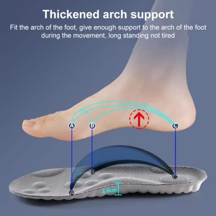 Hochelastische 4D-Latex-Einlegesohle, stoßdämpfend, antibakteriell und desodorierend, zufällige Farblieferung, 35-36, 37-38, 39-40, 41-42, 43-44, 45-46 – Bild 6