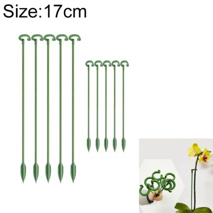 10 Stück Blumenform-Stützstange für Pflanzen im Topf, fester Anti-Unterbringungs-Blattschutzrahmen, 17cm, 27cm, 37cm, 48cm, 58cm