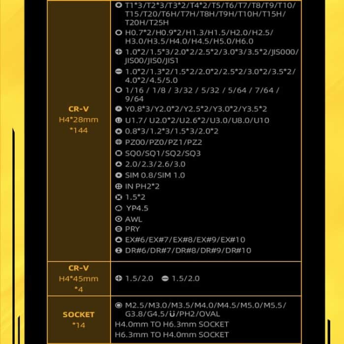 Jakemy JM-8192 186-in-1-CR-V-Präzisionsschraubendreher-Set – Bild 12