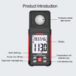 GVDA GD158 200000Lux Digital Light Meter Tester Helligkeit Photometer – Bild 3