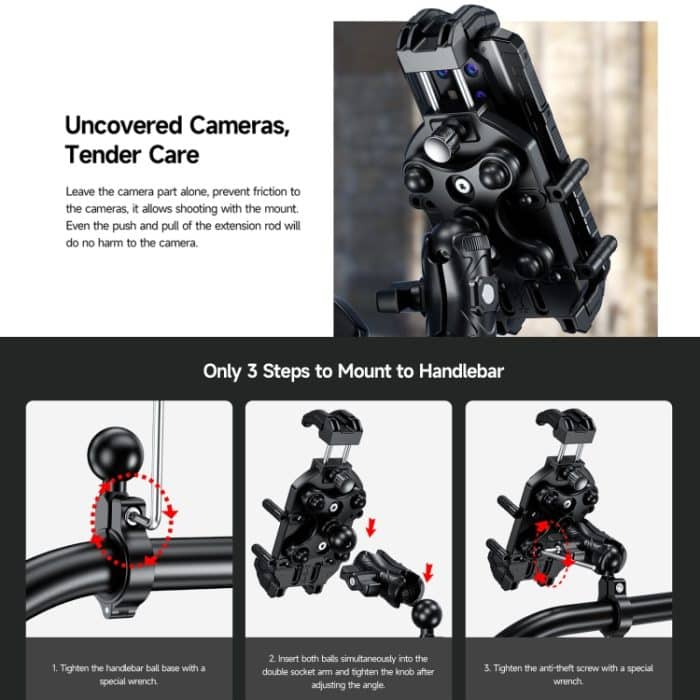 Ulefone Armor Mount Pro Universal-Telefonhalter mit Fahrradgriff, Armor Mount Pro – Bild 10