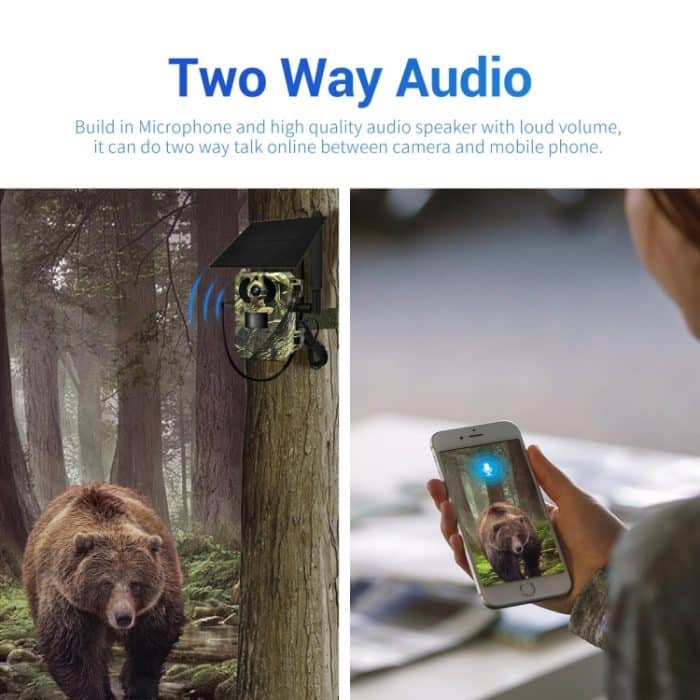 ESCAM QF380 4MP Netzwerk Solar PIR Alarm Intelligente Wildtierjagdkamera, EU Version, AU Version, US Version – Bild 4