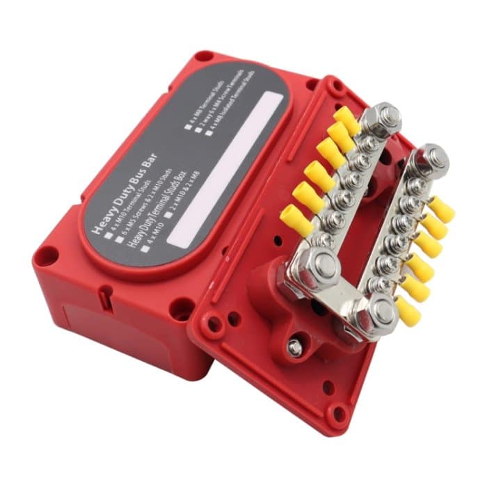 1 Paar 300 A 12–48 V RV Yacht modifizierte zweireihige 12-polige M6-Klemmen-Sammelschiene mit 24 Klemmen, CP-3160 – Bild 6