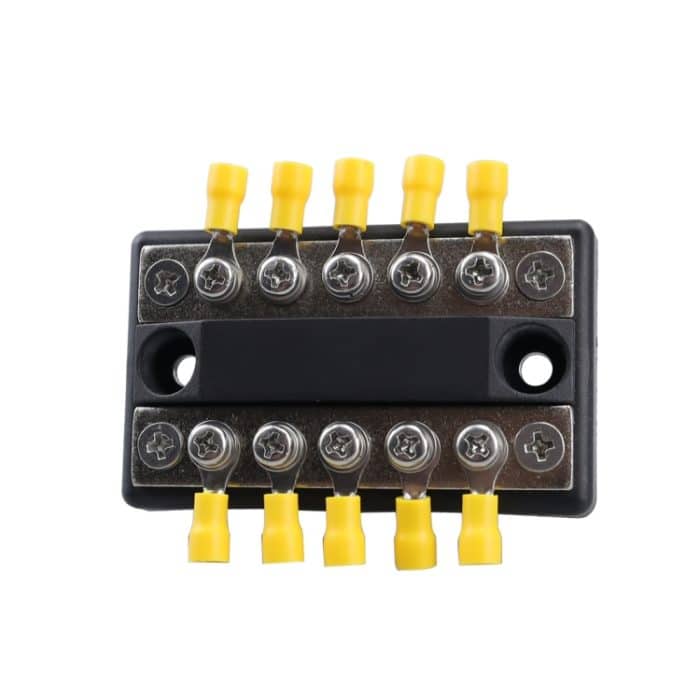 CP-4002 100A 48V RV Yacht Modifizierte zweireihige 5-Wege-Sammelschiene mit 10 Stück Anschlüssen – Bild 3