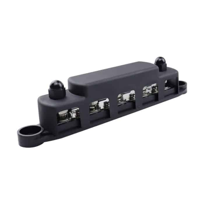 RV Yacht M8 einreihige 5-Wege-Stromverteilungsblock-Sammelschiene mit Abdeckung, CP-4122-01, CP-4122-02 – Bild 1