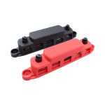 1 Paar RV Yacht M8 einreihige 4-Wege-Stromverteilerblock-Sammelschiene mit Abdeckung mit 300-A-Sicherung, CP-4125 – Bild 2