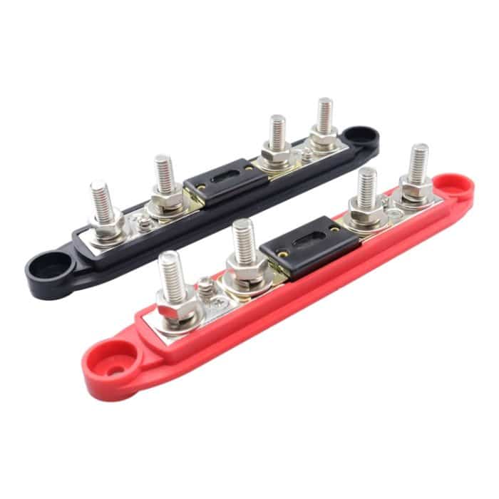 1 Paar RV Yacht M8 einreihige 4-Wege-Stromverteilerblock-Sammelschiene mit Abdeckung mit 300-A-Sicherung, CP-4125 – Bild 5