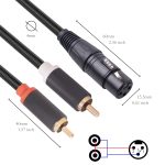RCA20-XLR-Buchse auf Dual-RCA-Y-Splitter-Audiokabel, 1m, 2m, 3m – Bild 3