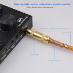 TC048GFY Vergoldetes 6,35-mm-Audiokabel mit geradem Stecker und Winkelstück für E-Gitarren-Schlagzeug, Länge: 3 m – Bild 6