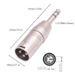 LZ1180 6,35 mm 1/4 TRS-Stecker auf 3-poligen XLR-Stecker-Adapter – Bild 4