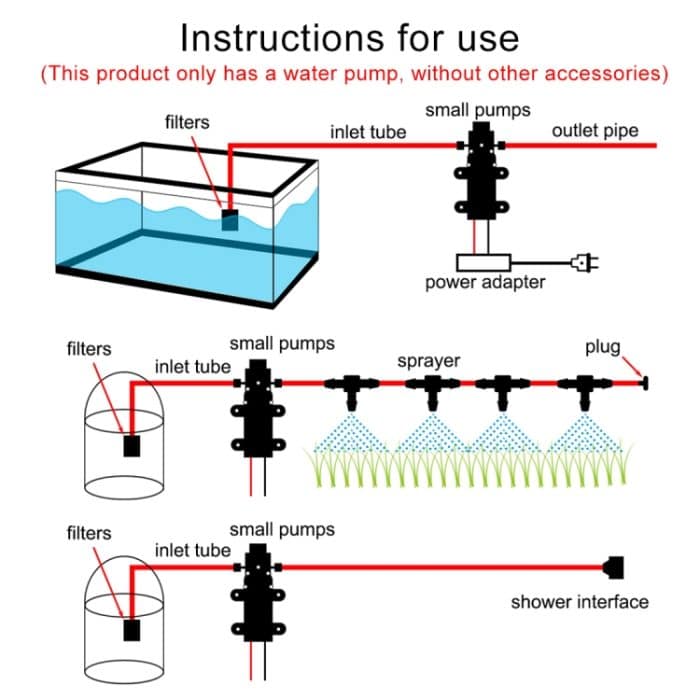 DC Intelligente Membranpumpe Anti-Epidemie-Desinfektion Automatisches Sprühen Hochdruckpumpengewinde auf beiden Seiten Positive Pumpe, 12V 120W, 24V 120W, 18V 120W, 48V 120W – Bild 4