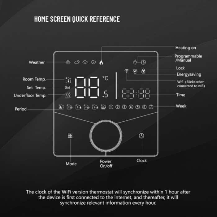 Smart Home LED-Thermostat, BHT-009GALW Water Heating WiFi, BHT-009GBLW Electric Heating WiFi, BHT-009GCLW Boiler Heating WiFi – Bild 10