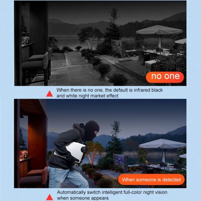 DF-3HBJ 8MP HD IP66 Wasserdichte Outdoor-WLAN-IP-Kamera, unterstützt Dual-Lichtquelle/Außenlampe, EU Plug, US Plug, UK Plug – Bild 7