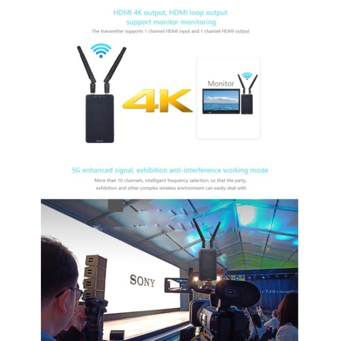 Measy T1 4K HDMI 2.0 Wireless Audio Video Sender Empfänger Extender Übertragungssystem, Übertragungsentfernung: 400 m,, US Plug, EU Plug, AU Plug, UK Plug – Bild 7