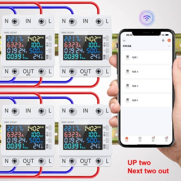 KWS-302 170–300 V multifunktionales AC-Digitalanzeige-Schienenspannungs- und Stromüberwachungsmessgerät – Bild 6