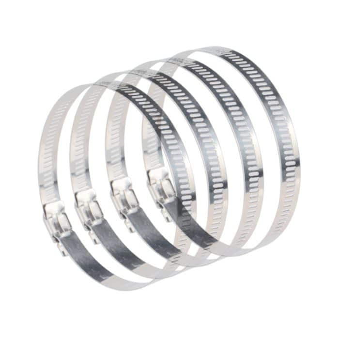 EDA005485.jpg 4 Stück Edelstahl-Schlauchschellen Rohrschelle Kraftstoffleitungsschelle, Größe: 91–114 mm – Bild 1