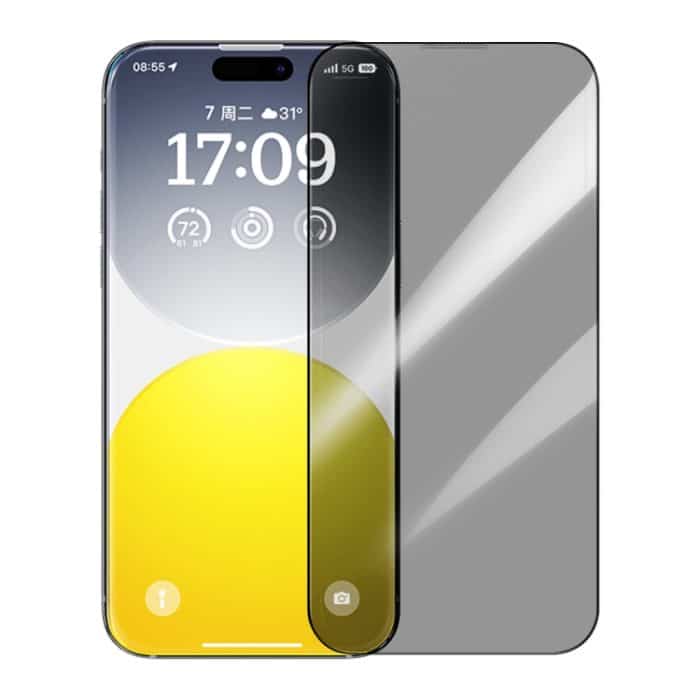 EDA005485104.jpg Staubdichte, blickdichte Hartglasfolie der Baseus Sapphire-Serie, For iPhone 15 Pro Max, For iPhone 15 Pro, For iPhone 15 Plus, For iPhone 15 – Bild 1