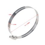 4 Stück Edelstahl-Schlauchschellen Rohrschelle Kraftstoffleitungsschelle, Größe: 91–114 mm – Bild 3