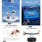 22 cm Spiegel Elektrischer Drehständer Live-Video-Aufnahme-Requisiten Plattenspieler, Regular Version, With Remote Control – Bild 3