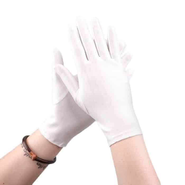 EDA005565401.jpg Arbeitsschutz, weiße, schweißhemmende, verdickte Handschuhe, 1 Pair – Bild 1