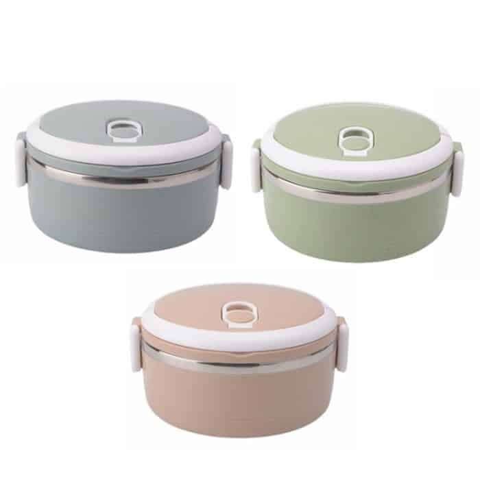 EDA005569001A.jpg Edelstahl-Isolierbehälter, Lunchbox, Lebensmittel-Bento-Box, Single-Layer 0.7L, Dual-Layer 1.4L, 3-Layer 2.1L, 4-Layer 2.8L – Bild 1