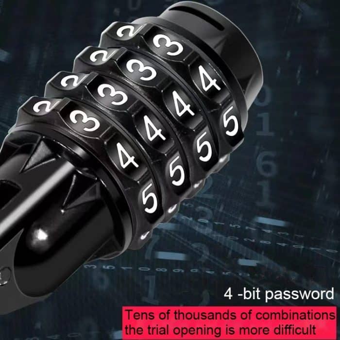 Tragbares Fahrradschloss, Diebstahlschutz-Passwortschloss, 4 Digit – Bild 2