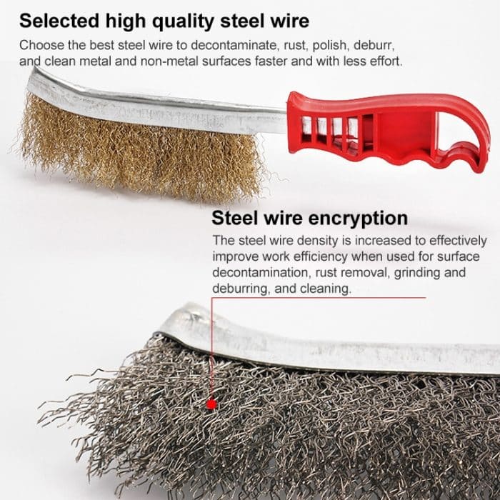 BBQ-Grilldraht-Reinigungsbürste mit Griff, Stainless Steel, Copper Plating – Bild 3