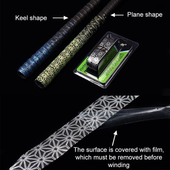 GUANGYU 1,8 m Farbverlauf, bunter Griffgurt, Kiel-Handkleber, verdickter, rutschfester, schweißabsorbierender Angelrutenkleber, Random Color – Bild 4