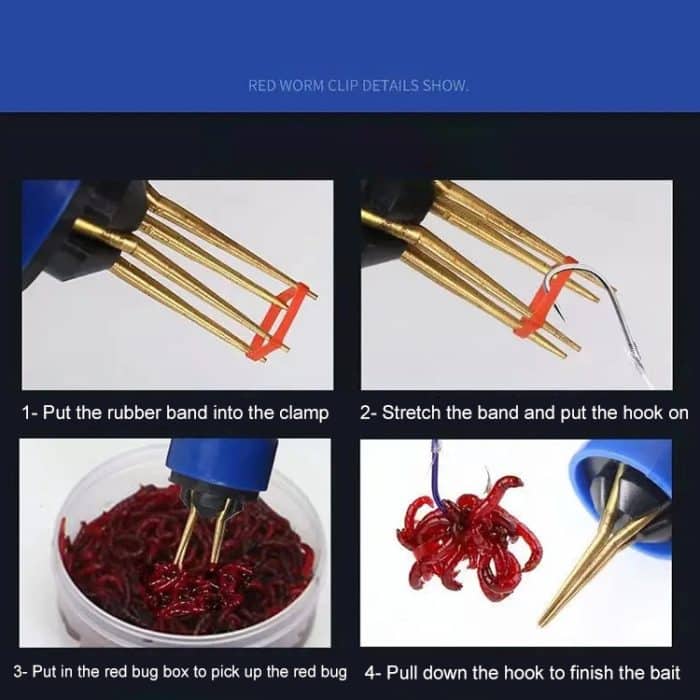 Roter Wurm-Clip zum Aufhängen von Ködern, Regenwurm-Lebendköder-Clip, 1pc – Bild 5