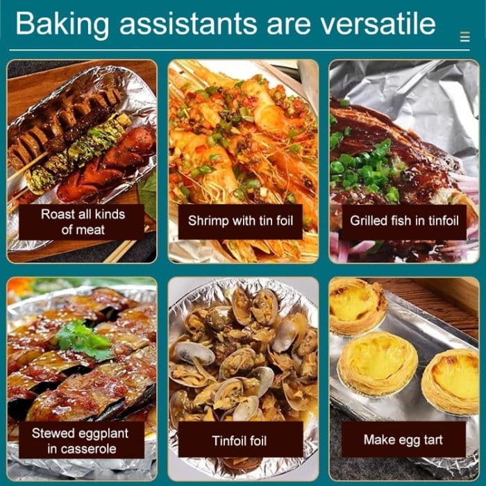 Verdickte BBQ-Zinnfolie, Backaluminiumfolie, 30cmx5m, 30cmx10m, 30cmx20m – Bild 8