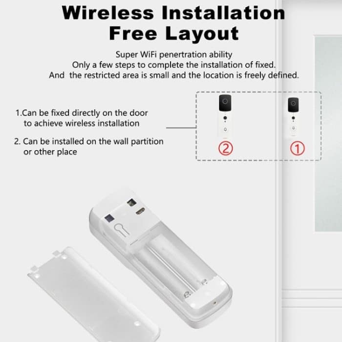 T30 Tuya Smart WiFi Visual Dingdong Türklingel mit Akku unterstützt Zwei-Wege-Gegensprechanlage und Nachtsicht, T30 with Dingdong – Bild 6