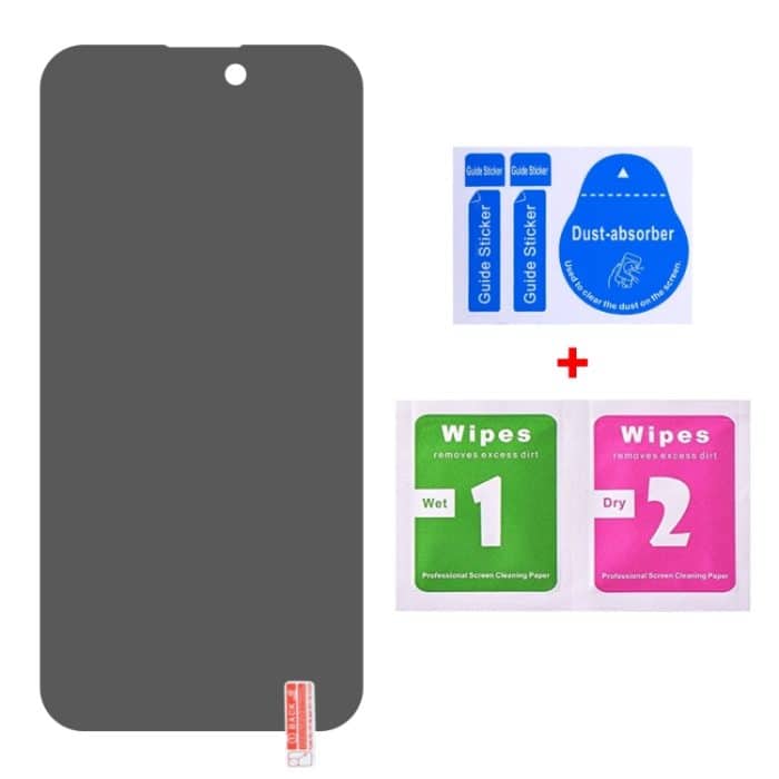 Hochtransparente, vollflächige Anti-Spionage-Hartglasfolie, For iPhone 15 Pro Max / 15 Plus, For iPhone 15 Pro / 15 – Bild 2