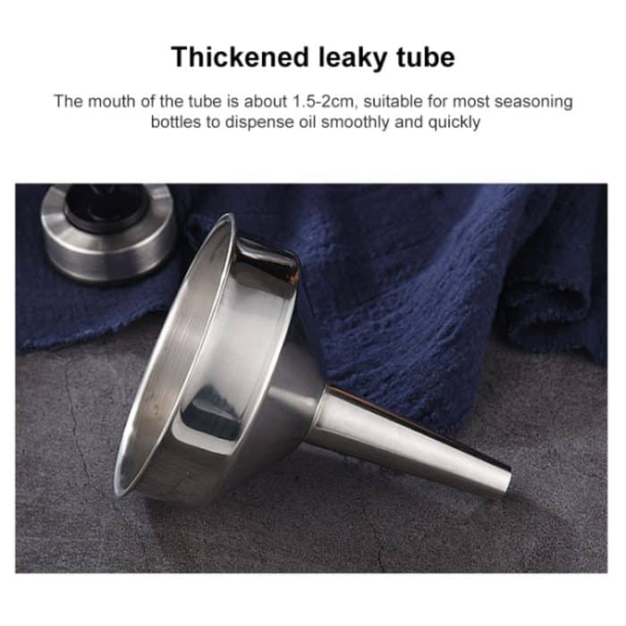 Konischer kleiner Trichter aus Edelstahl für Öllecks, Weinlecks, Küchenölausgießer, 18cm – Bild 4