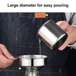Konischer kleiner Trichter aus Edelstahl für Öllecks, Weinlecks, Küchenölausgießer, 18cm – Bild 5