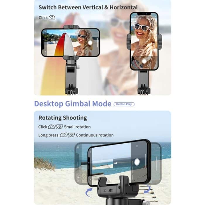 Q18 Desktop Intelligent Tracking Gimbal Stabilizer Multifunktions-Fülllicht-Selfie-Stick – Bild 9