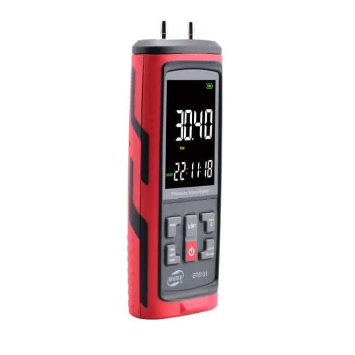 BENETECH GT5101 Differenzdruckmessgerät mit LCD-Display, 1KPa, 2KPa, 4KPa, 10KPa, 40KPa, 50KPa, 125Pa, 250Pa, 100KPa – Bild 2